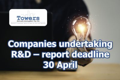 Companies undertaking R&D – report deadline 30 April