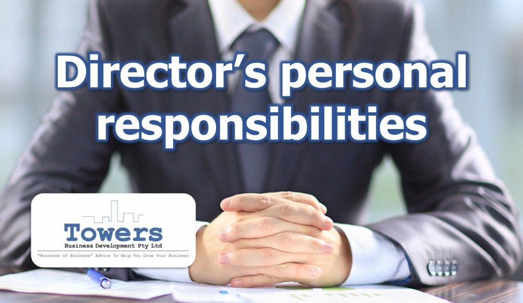 Director’s personal responsibilities