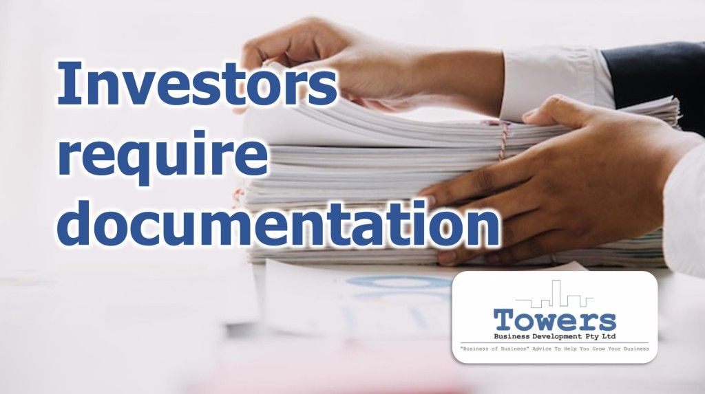 Investors require documentation