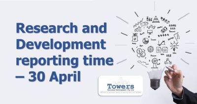 Research and Development reporting time – 30 April